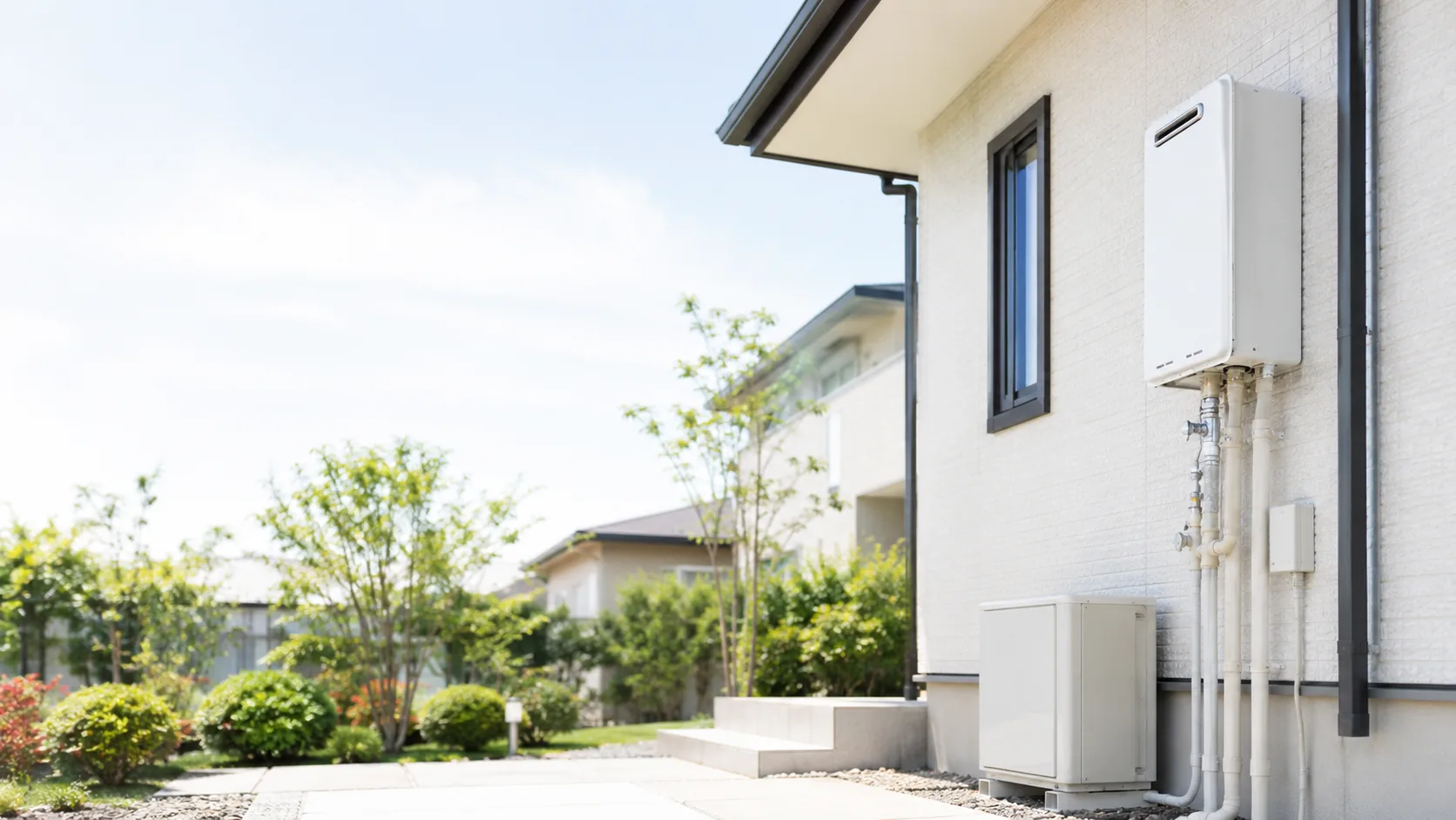 戸建て住宅の給湯・配管設備のイメージ